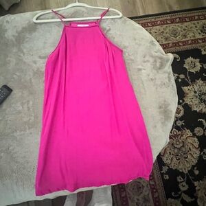 Tart Fuchsia Strappy Mini/Midi Dress